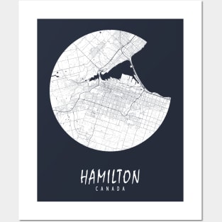 Hamilton, Canada City Map - Full Moon Posters and Art